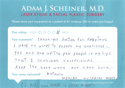 Patient testimonial for Dr. Adam Scheiner